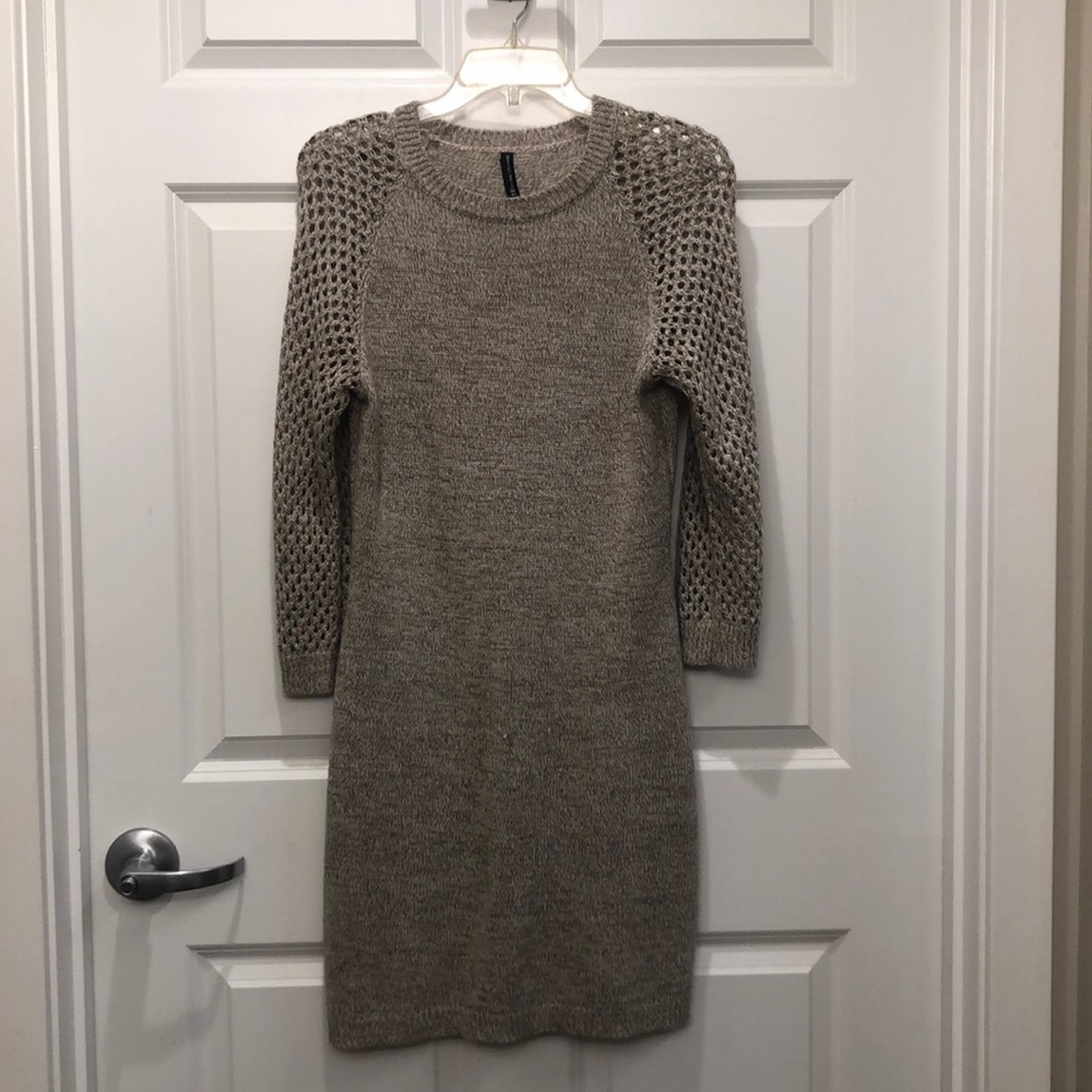 Women’s tan sweater dress